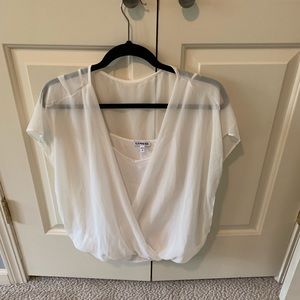 White sheer top